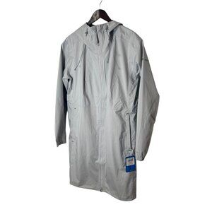 NWT Women's Columbia Pine Coast Gray Silver Lightweight Rain Jacket - Large